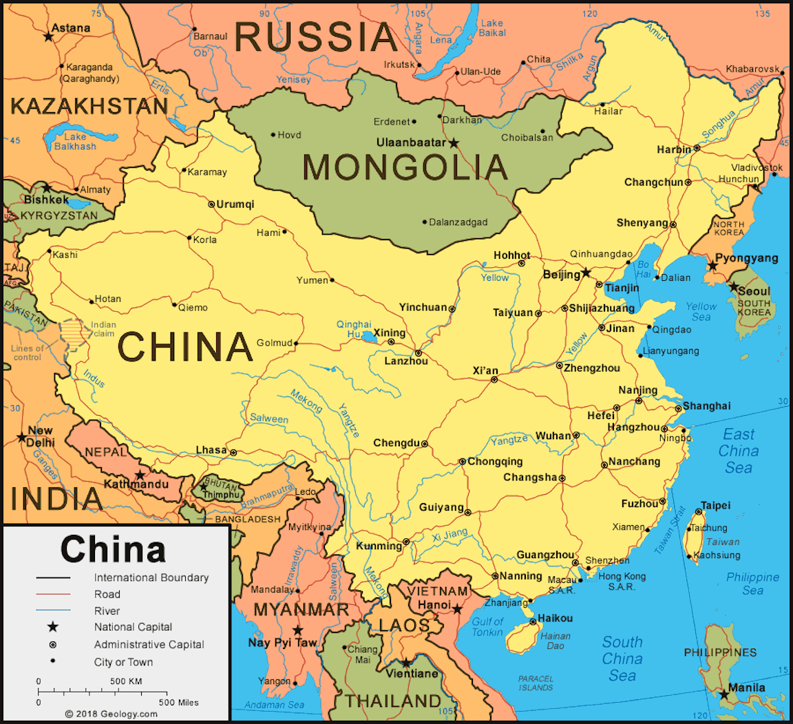 Map of china. Китайская карта Китая. Китай карта географическая. КНР на карте.