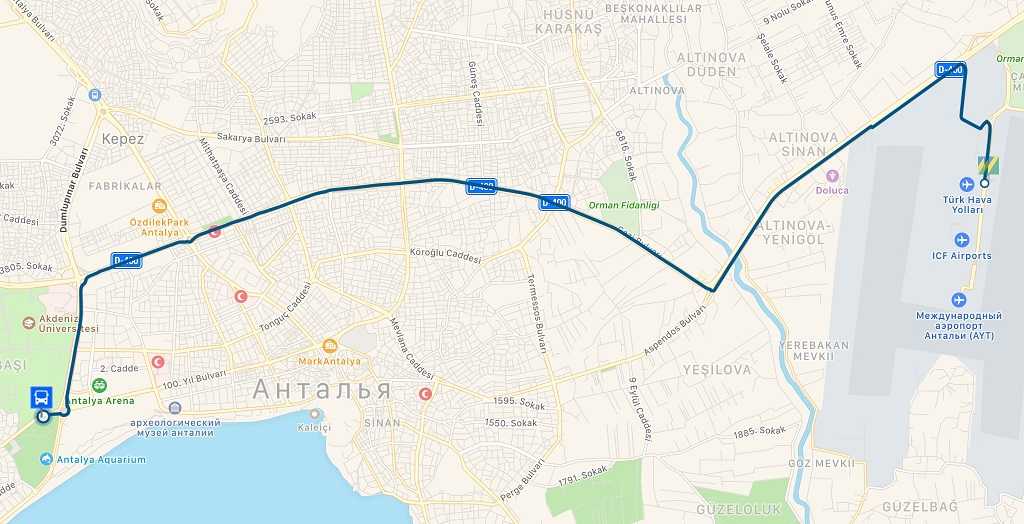 Как быстро добраться от аэропорта анталии до кемера: расстояние
