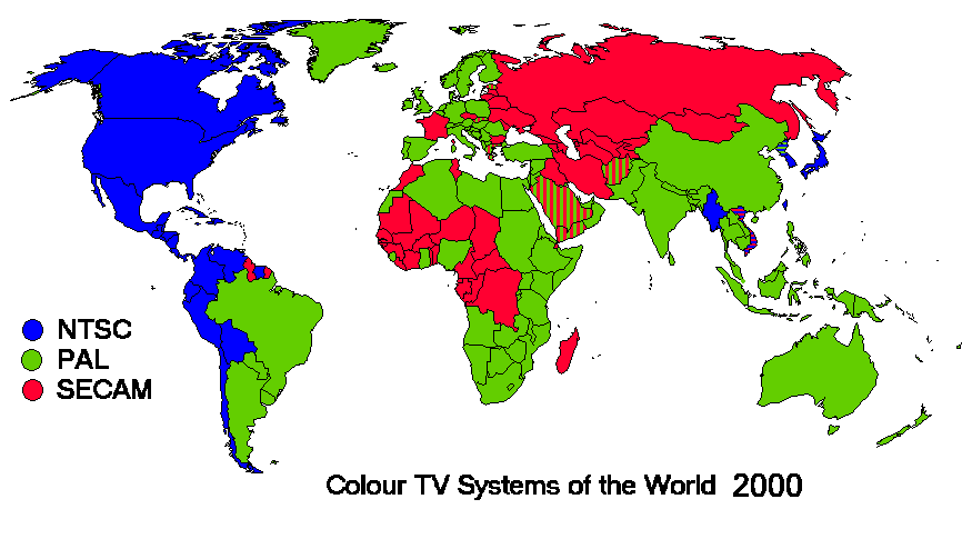 Системы телевидения стран мира на 2000е годы