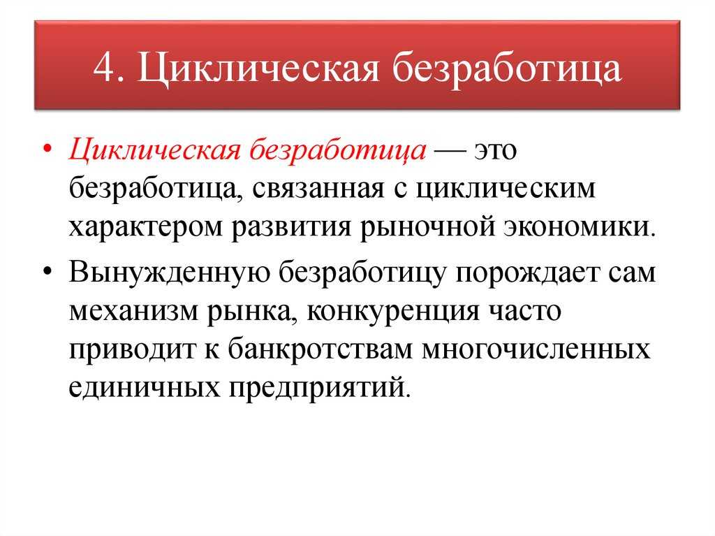 Циклическая безработица – финансовая энциклопедия