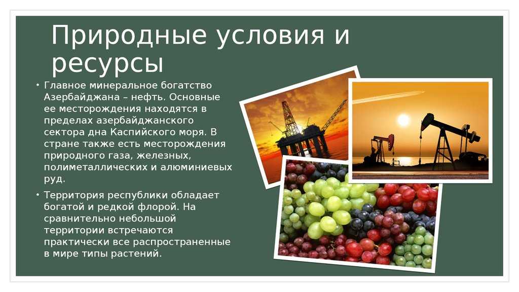 Природные ресурсы азербайджана