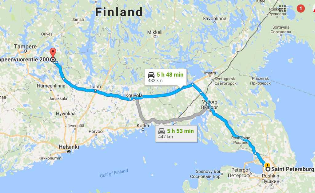 Как из питера добраться на машине до финляндии