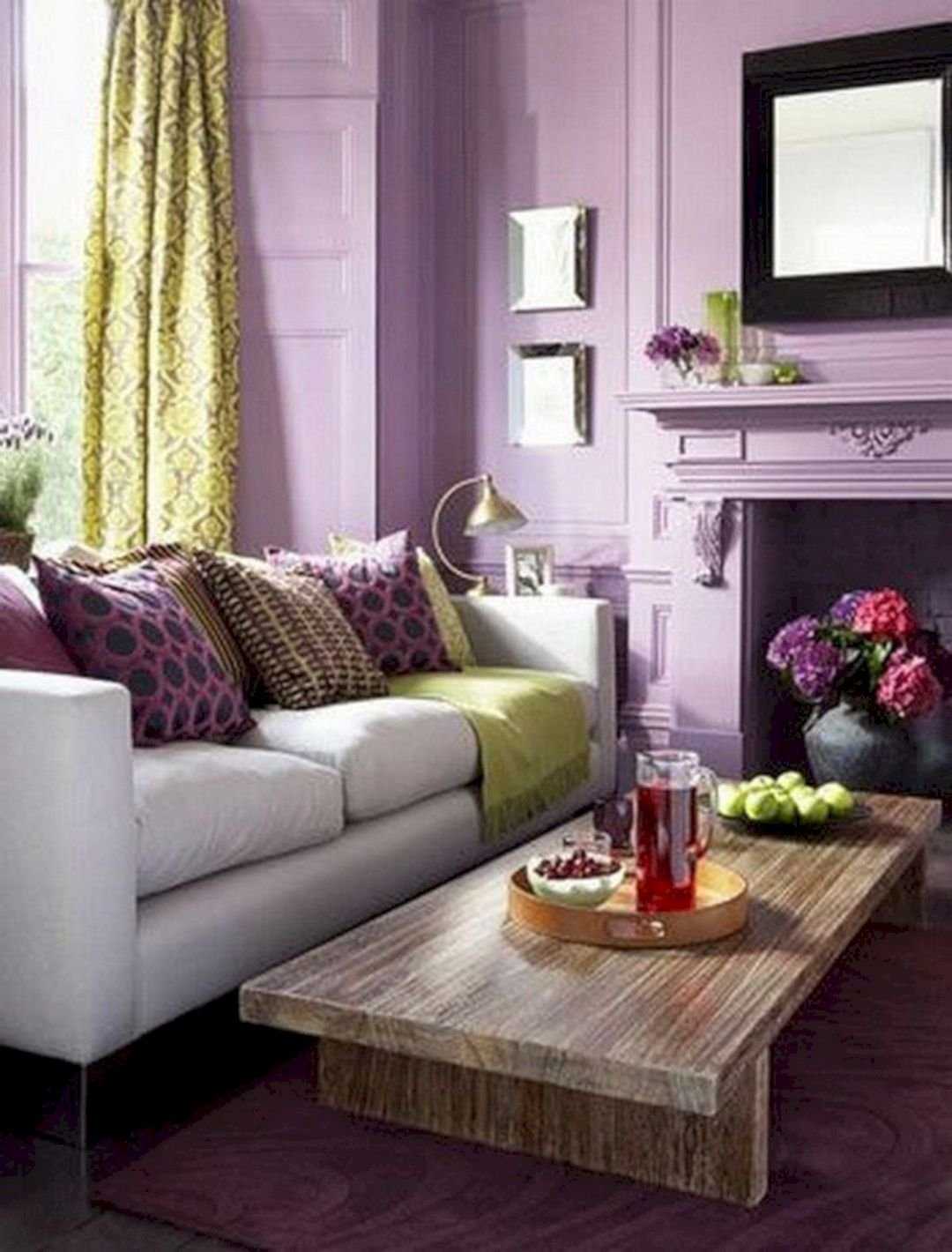 Фиолетовый цвет: сочетание с другими цветами в интерьере